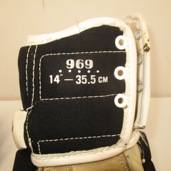 Vintage Rawlings 969 Magnum Juniorr Hockey Gloves 14" - 35.5 cm Black & White - Picture 6 of 10